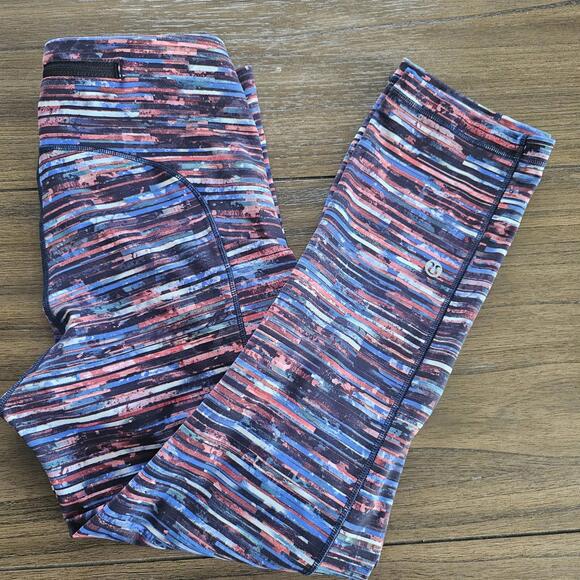 Lululemon High Rise Legging Hinshu Alpine White Multi Women's Size 4 - Picture 1 of 8